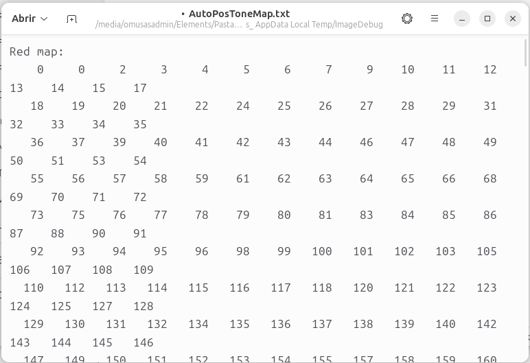 Autopost Tone Map txt