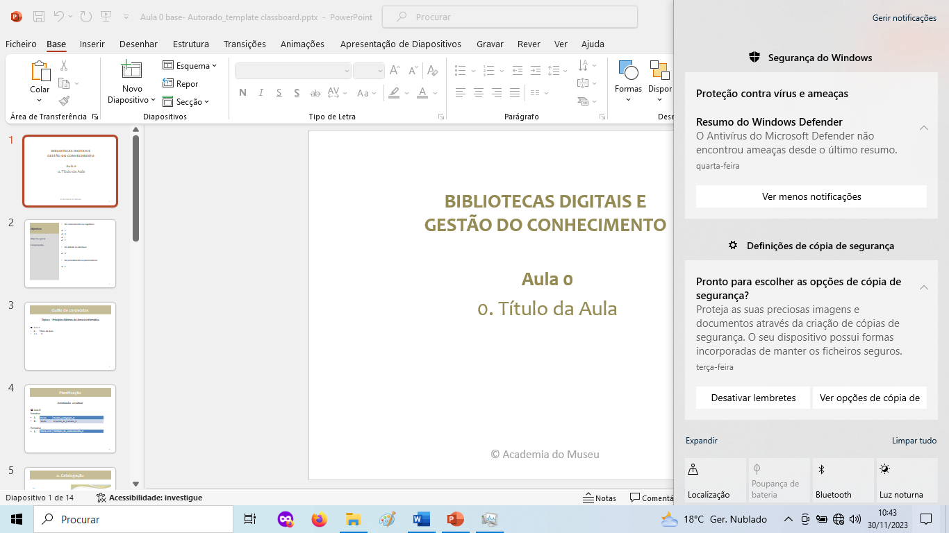 Relatório de Segurança Windows - ameaças no computador (o antivírus não detecta nenhuma ameaça)
