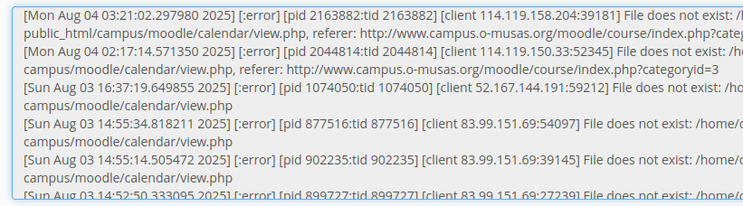 Erro de log (12) no servidor web
