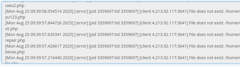 Erro de log (4) no servidor web