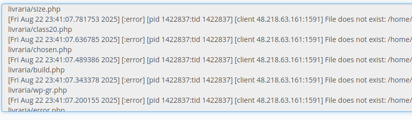 Erro de log (9) no servidor web