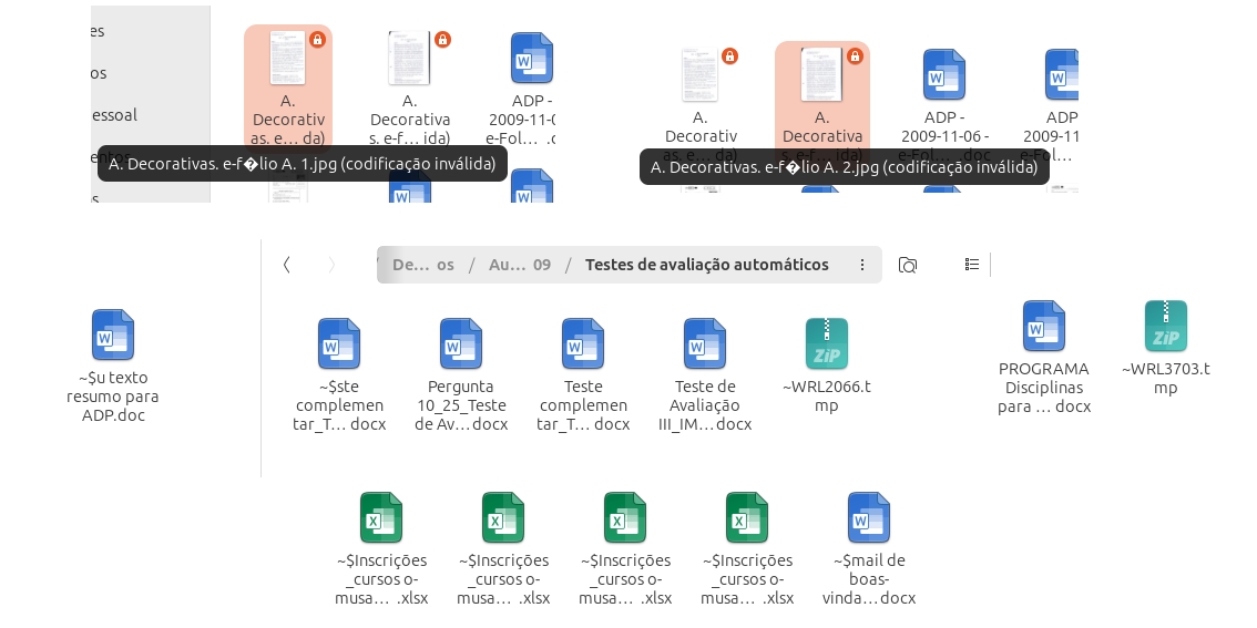 Ficheiros obliterados (tampering)